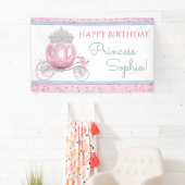 Cinderella Princess Carriage Birthday Party Banner (Insitu)