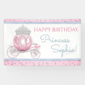 Cinderella Princess Carriage Birthday Party Banner (Horizontal)
