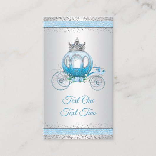 Cinderella Princess Carriage Table Cards Platzkarte (Vorderseite)