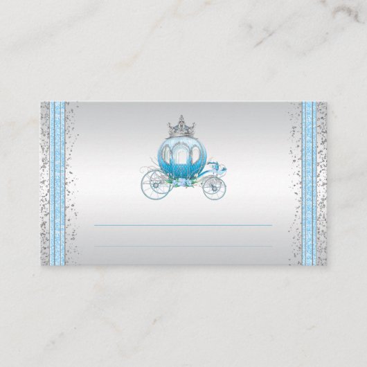 Cinderella Princess Carriage Table Cards Visitenkarte (Vorderseite)