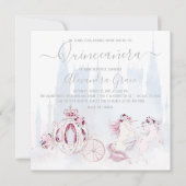 Cinderella Princess Fairy Tale Quinceanera Einladung (Vorderseite)