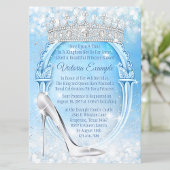 Cinderella Princess Glass Slipper Quinceanera Einladung