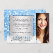 Cinderella Princess Quinceanera Einladung (Vorne/Hinten)