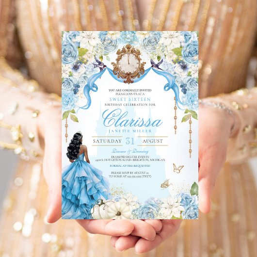 Cinderella Princess Royal 16 . Geburtstag Einladung