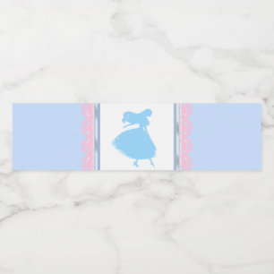 Cinderella Princess Water Flaschen Labels Pink Blu Wasserflaschenetikett