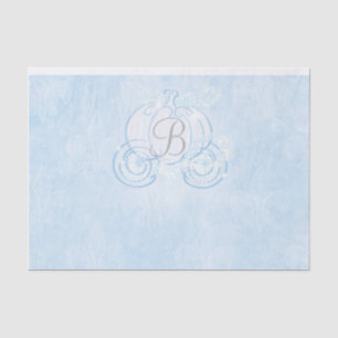 Cinderella Pumpkin Carriage Monogram Initial Seidenpapier