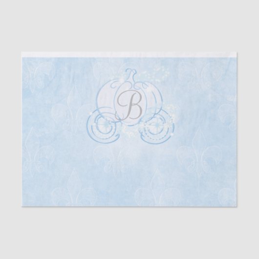 Cinderella Pumpkin Carriage Monogram Initial Seidenpapier (Vorderseite)