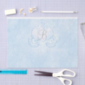 Cinderella Pumpkin Carriage Monogram Initial Seidenpapier (Handwerk)