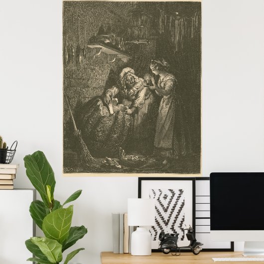 Cinderella Pumpkin - Gustave Doré Poster (Heimbüro)