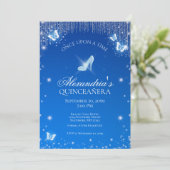 Cinderella Quinceanera Geburtstagseinladung Einladung (Stehend Vorderseite)