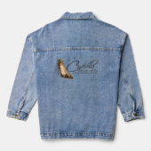 Cinderella Quote Blue Womens Denim Jean Jacket Jeansjacke (Rückseite)