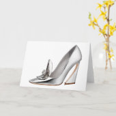 Cinderella Quote Dior Shoes Silver Heelses Card Karte (Gelbe Blume)