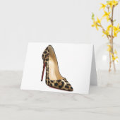 Cinderella Quote Louboutin Leopard Schuhkarte Karte (Gelbe Blume)