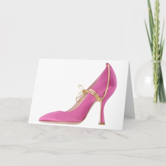 Cinderella Quote Miu Miu Schuhe Pink Pumps Heelse Karte (Vorderseite)