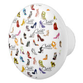 Cinderella Shoe Zitat Keramik Pull Door Knob Keramikknauf (Rechts)