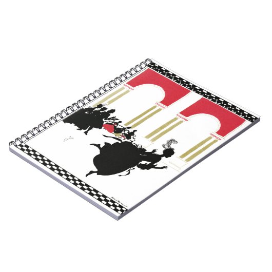 CINDERELLA SILHOUETTE von Rackham Spiral Notebook Notizblock (Linke Seite)