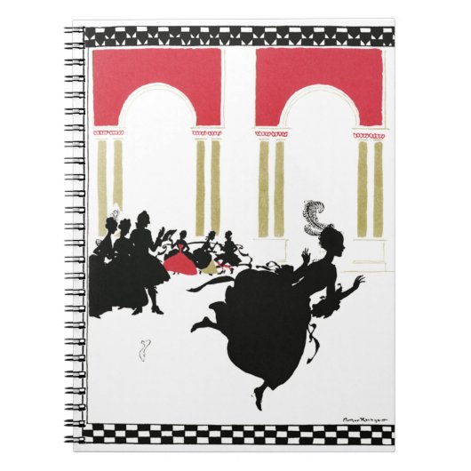CINDERELLA SILHOUETTE von Rackham Spiral Notebook Notizblock (Vorderseite)
