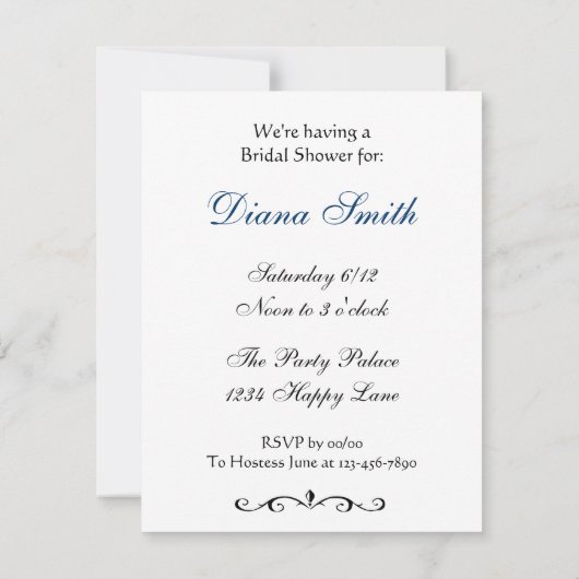 Cinderella Slipper Aquamarin Pillow Einladungen (Rückseite)