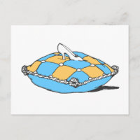 Cinderella Slipper auf Aquamarinem Orangenkissen