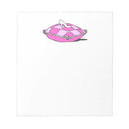 Cinderella Slipper auf rosa Kissen Notizblock