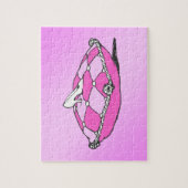 Cinderella Slipper auf rosa Kissen Puzzle (Vertikal)