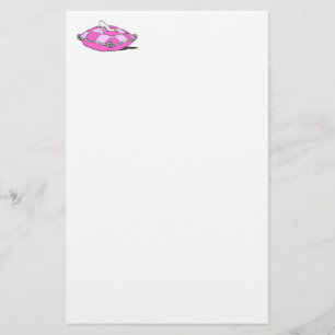 Cinderella Slipper auf rosa Kissen Vintage Kunst Briefpapier