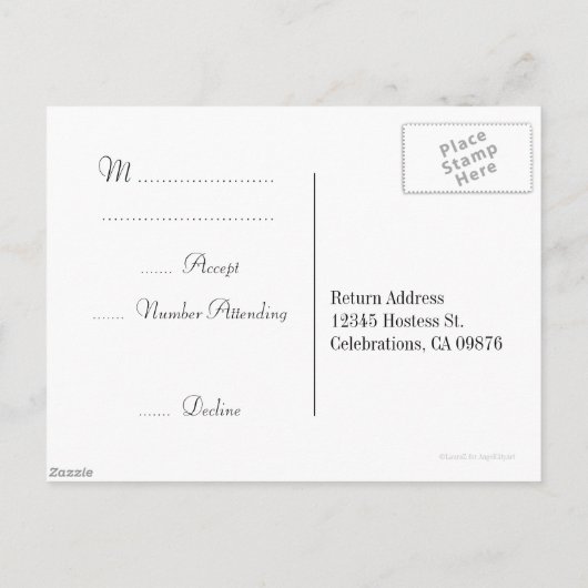 Cinderella Slipper Custom UAWG Postkarten (Rückseite)