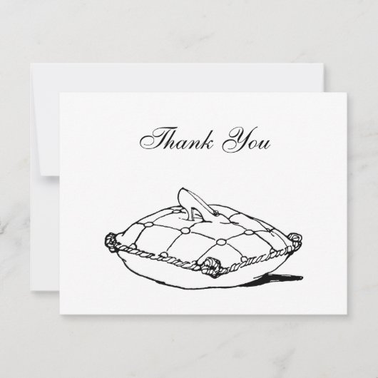Cinderella Slipper Fairytale Thank You 4.25x5.5 Mitteilungskarte (Vorderseite)