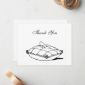 Cinderella Slipper Fairytale Thank You 4.25x5.5 Mitteilungskarte (Vorderseite/Rückseite Beispiel)