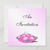 Cinderella Slipper Pink Brautparty Einladung (Vorderseite)