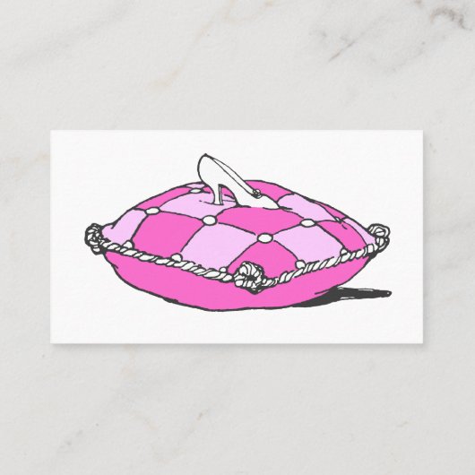 Cinderella Slipper Pink Custom Table Platzkarte (Rückseite)