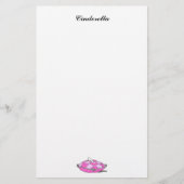 Cinderella Slipper Pink Kissen Custom Stationery Briefpapier (Vorderseite)