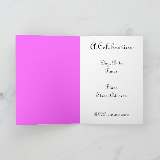 Cinderella Slipper Pink Pillow Custom Einladung (Innenseite)