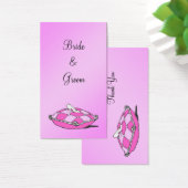 Cinderella Slipper Pink Pillow Custom Wedding Tag (Schreibtisch)