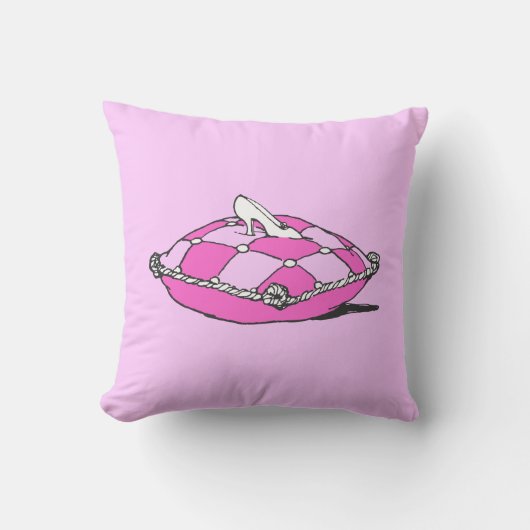 Cinderella Slipper Pink Pillow Kissen (Vorderseite)