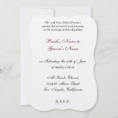 Cinderella Slipper Pink Pillow Wedding Einladung (Rückseite)