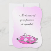 Cinderella Slipper Pink Pillow Wedding Einladung (Vorderseite)