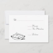 Cinderella Slipper RSVP Cards Karte (Rückseite)