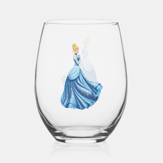 Cinderella Stemless Weinglas Ohne Stiel (Vorderseite)