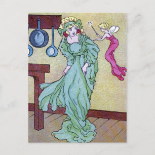 CInderella und ihre Fairie Godmutter Postkarte