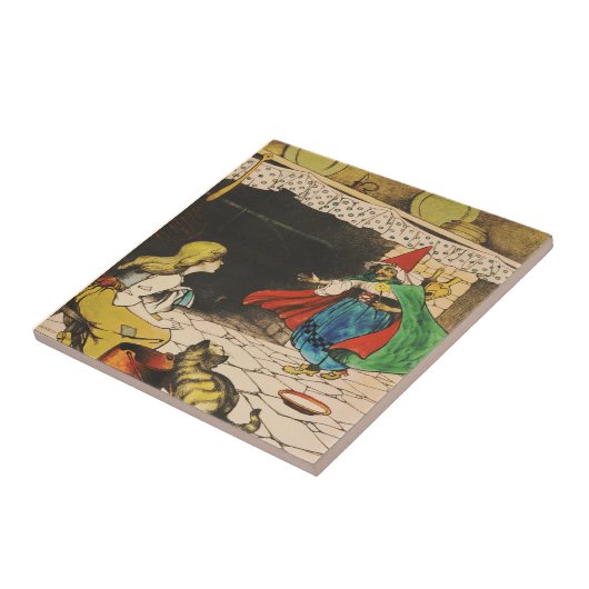 Cinderella Vintag Repro Keramik Fliese (Seite)