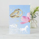 Cinderella Wedding Cards Einladung (Stehend Vorderseite)