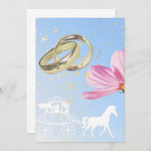 Cinderella Wedding Cards Einladung (Vorne/Hinten)