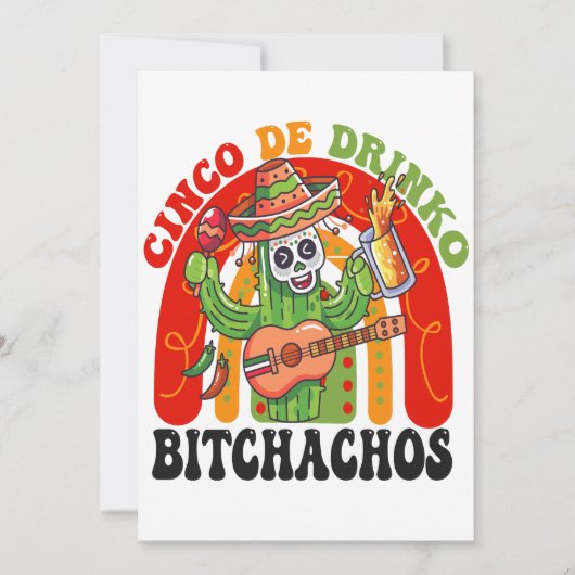 Cindo De Drinko Bitchachos Funny Cindo De Mayo Rai Save The Date (Vorderseite)