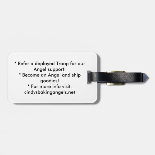 Cindy Backen-Engels-Gepäckanhänger! Gepäckanhänger (Rückseite horizontal)