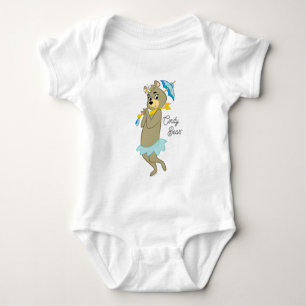 Cindy Bear Holding Parasol Baby Strampler