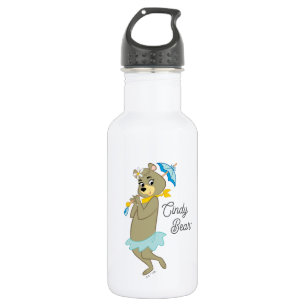 Cindy Bear Holding Parasol Edelstahlflasche