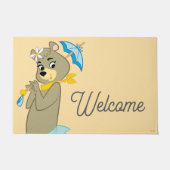 Cindy Bear Holding Parasol Fußmatte (Vorderseite)