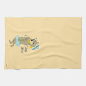 Cindy Bear Holding Parasol Geschirrtuch (Horizontal)