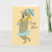 Cindy Bear Holding Parasol Karte (Vorderseite)